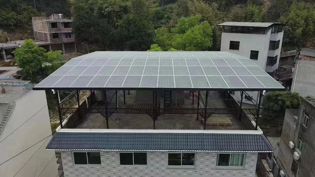 湘阴15kw+10kwh自建别墅家庭光伏储能系统